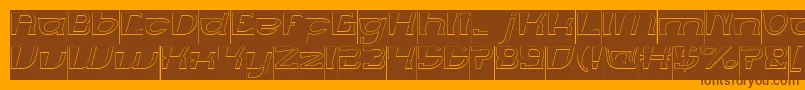 Шрифт MERCURY Hollow Inverse – коричневые шрифты на оранжевом фоне