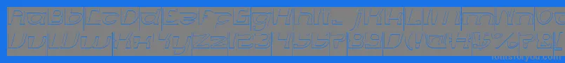 fuente MERCURY Hollow Inverse – Fuentes Grises Sobre Fondo Azul