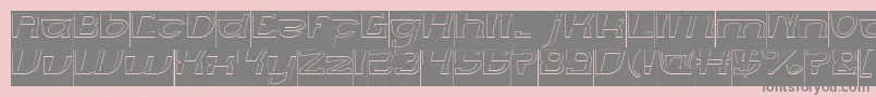 Шрифт MERCURY Hollow Inverse – серые шрифты на розовом фоне