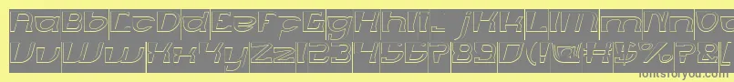 MERCURY Hollow Inverse Font – Gray Fonts on Yellow Background