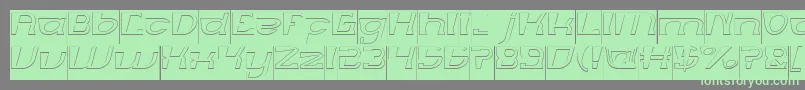 MERCURY Hollow Inverse Font – Green Fonts on Gray Background