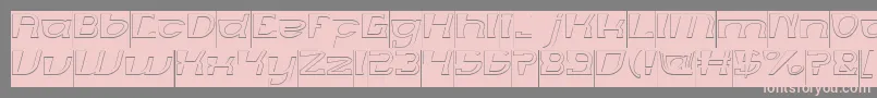 MERCURY Hollow Inverse Font – Pink Fonts on Gray Background