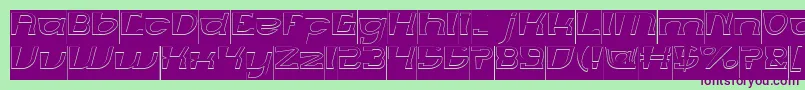 MERCURY Hollow Inverse Font – Purple Fonts on Green Background
