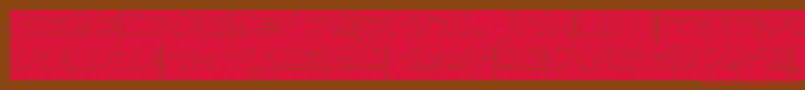 MERCURY Hollow Inverse Font – Red Fonts on Brown Background