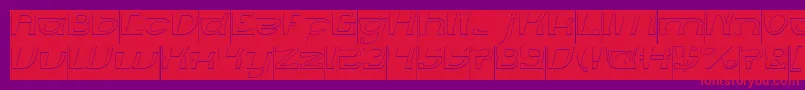 MERCURY Hollow Inverse Font – Red Fonts on Purple Background