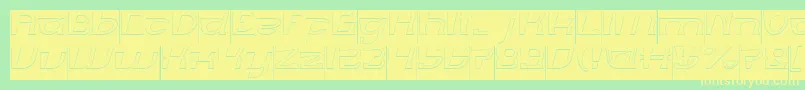 MERCURY Hollow Inverse Font – Yellow Fonts on Green Background