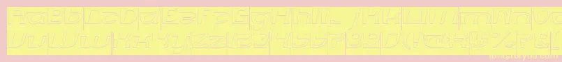 MERCURY Hollow Inverse Font – Yellow Fonts on Pink Background