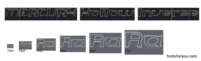 MERCURY Hollow Inverse Font Sizes