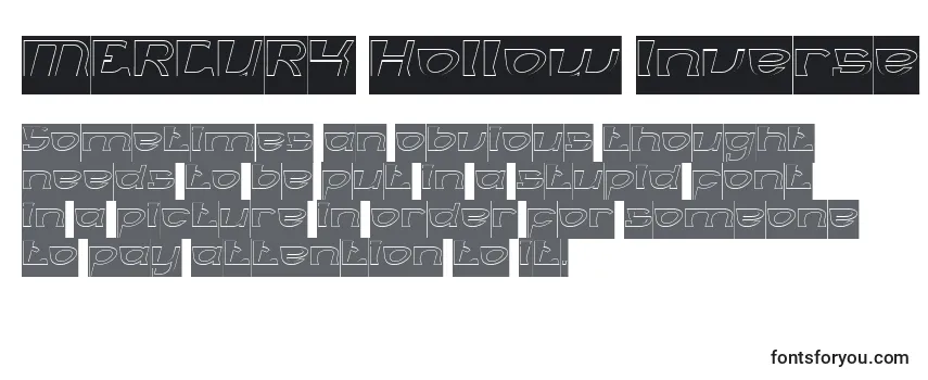 MERCURY Hollow Inverse Font