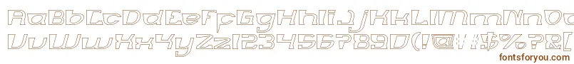 MERCURY Hollow-Schriftart – Braune Schriften auf weißem Hintergrund