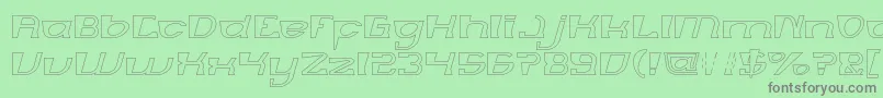 MERCURY Hollow Font – Gray Fonts on Green Background