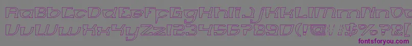Шрифт MERCURY Hollow – фиолетовые шрифты на сером фоне