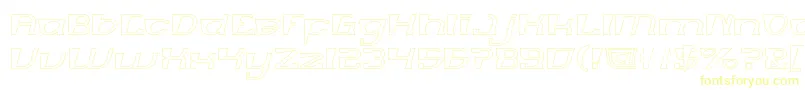 Шрифт MERCURY Hollow – жёлтые шрифты