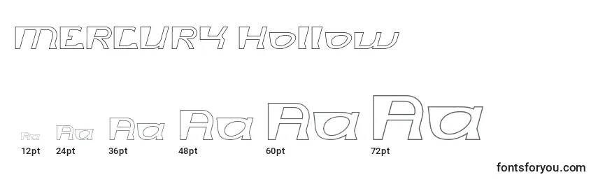 MERCURY Hollow Font Sizes