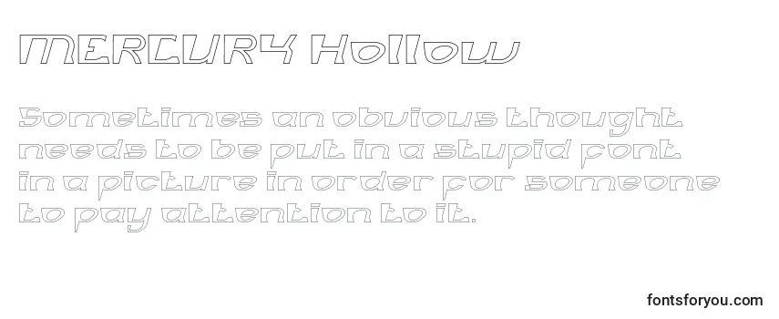 MERCURY Hollow Font