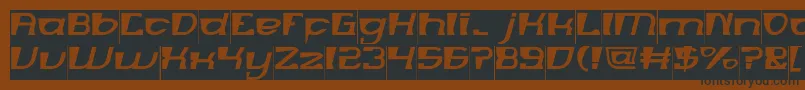 MERCURY Inverse-fontti – mustat fontit ruskealla taustalla