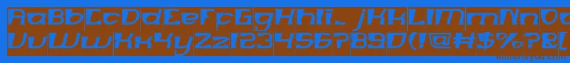 MERCURY Inverse Font – Brown Fonts on Blue Background