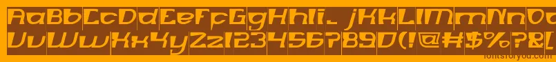 MERCURY Inverse Font – Brown Fonts on Orange Background