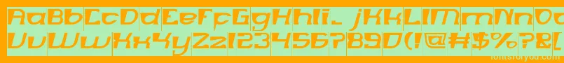 MERCURY Inverse Font – Green Fonts on Orange Background