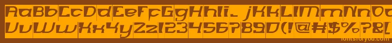 MERCURY Inverse Font – Orange Fonts on Brown Background