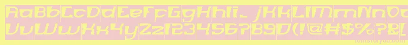Czcionka MERCURY Inverse – różowe czcionki na żółtym tle