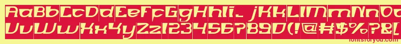 フォントMERCURY Inverse – 赤い文字の黄色い背景