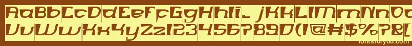 MERCURY Inverse-Schriftart – Gelbe Schriften auf braunem Hintergrund