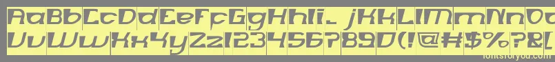 フォントMERCURY Inverse – 黄色のフォント、灰色の背景