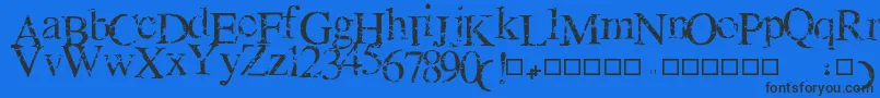 LotsOfDeadCrackBabies Font – Black Fonts on Blue Background