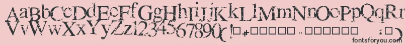 LotsOfDeadCrackBabies Font – Black Fonts on Pink Background