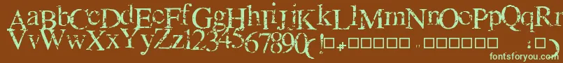 LotsOfDeadCrackBabies Font – Green Fonts on Brown Background