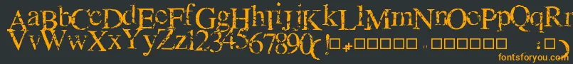 LotsOfDeadCrackBabies Font – Orange Fonts on Black Background