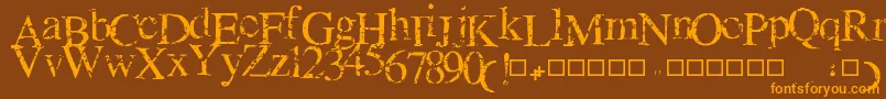 LotsOfDeadCrackBabies Font – Orange Fonts on Brown Background