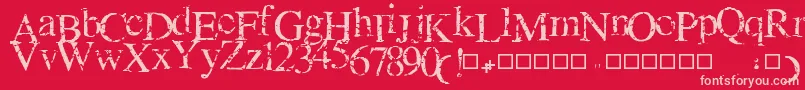 LotsOfDeadCrackBabies Font – Pink Fonts on Red Background