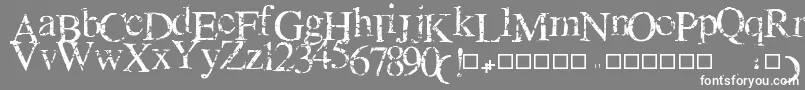 LotsOfDeadCrackBabies Font – White Fonts on Gray Background