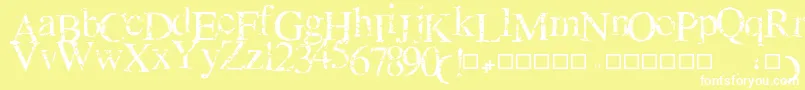 LotsOfDeadCrackBabies Font – White Fonts on Yellow Background