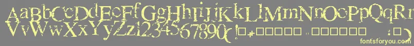 LotsOfDeadCrackBabies Font – Yellow Fonts on Gray Background