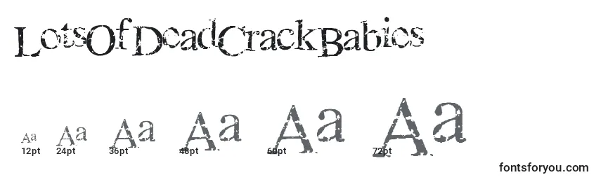LotsOfDeadCrackBabies font sizes