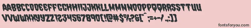 Hemogoblinleft-fontti – mustat fontit vaaleanpunaisella taustalla