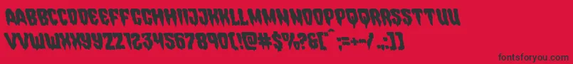 Hemogoblinleft Font – Black Fonts on Red Background