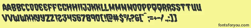 Hemogoblinleft-Schriftart – Schwarze Schriften auf gelbem Hintergrund