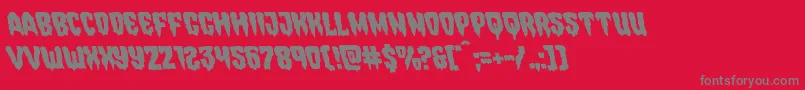 Hemogoblinleft Font – Gray Fonts on Red Background