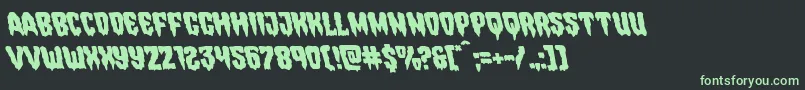 Fonte Hemogoblinleft – fontes verdes em um fundo preto