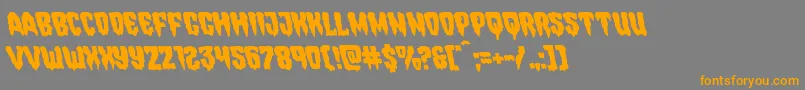 Hemogoblinleft Font – Orange Fonts on Gray Background