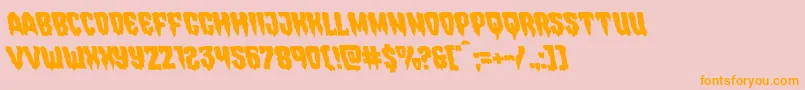 Hemogoblinleft Font – Orange Fonts on Pink Background