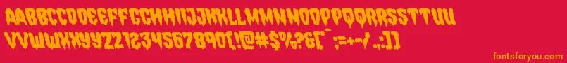 Hemogoblinleft Font – Orange Fonts on Red Background