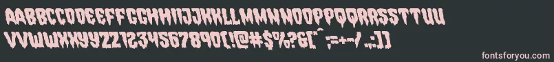 Шрифт Hemogoblinleft – розовые шрифты на чёрном фоне