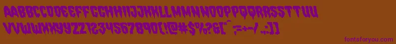 Hemogoblinleft Font – Purple Fonts on Brown Background