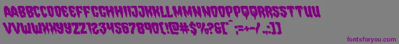 Hemogoblinleft-Schriftart – Violette Schriften auf grauem Hintergrund