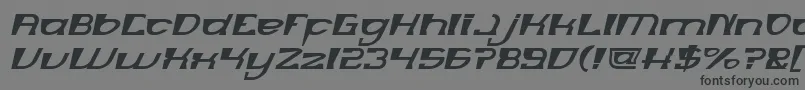 フォントMERCURY Italic – 黒い文字の灰色の背景